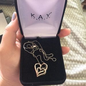 Double heart necklace